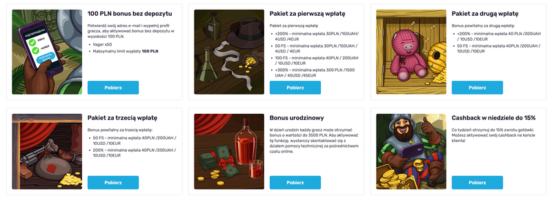 Bonusy w Fontan Casino